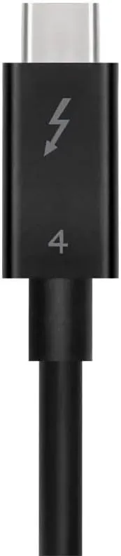 Monoprice Thunderbolt 4 Cable - Intel Certified, 40Gbps, 240 Watts Power Delivery, 8K Ultra HD, 1 Meter, Black