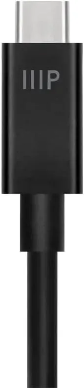 Monoprice Thunderbolt 4 Cable - Intel Certified, 40Gbps, 240 Watts Power Delivery, 8K Ultra HD, 1 Meter, Black