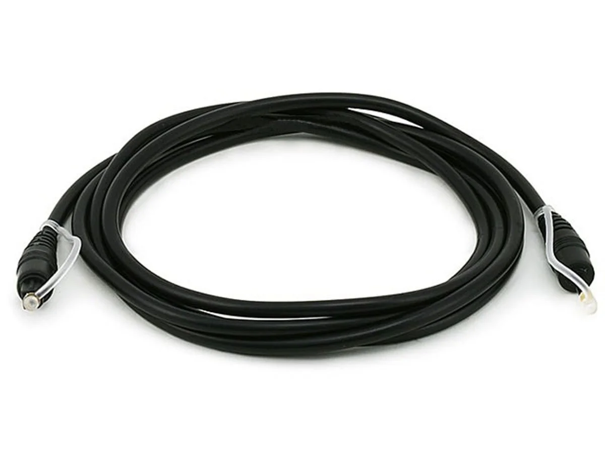 Monoprice 101557 6-Feet Optical TosLink to Mini TosLink M/M 5.0mm OD Molded Cable (2 Pack)2
