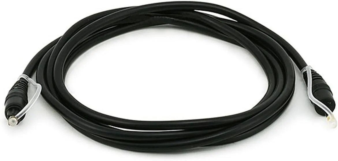 Monoprice 101557 6-Feet Optical TosLink to Mini TosLink M/M 5.0mm OD Molded Cable (2 Pack)2