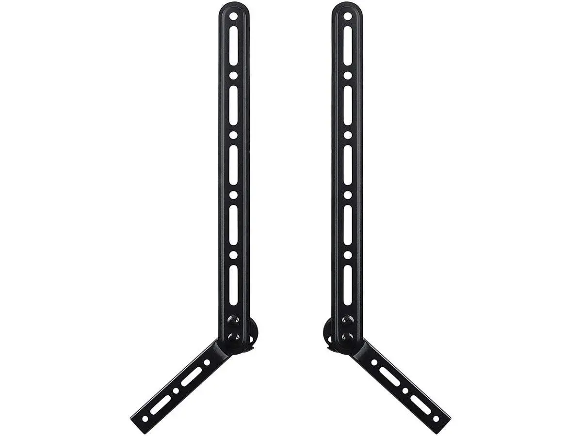 Monoprice Universal Soundbar Bracket with Adjustable Arms, Fits Displays 23in to 65in, Soundbars Up to 33lbs, Black, 139489