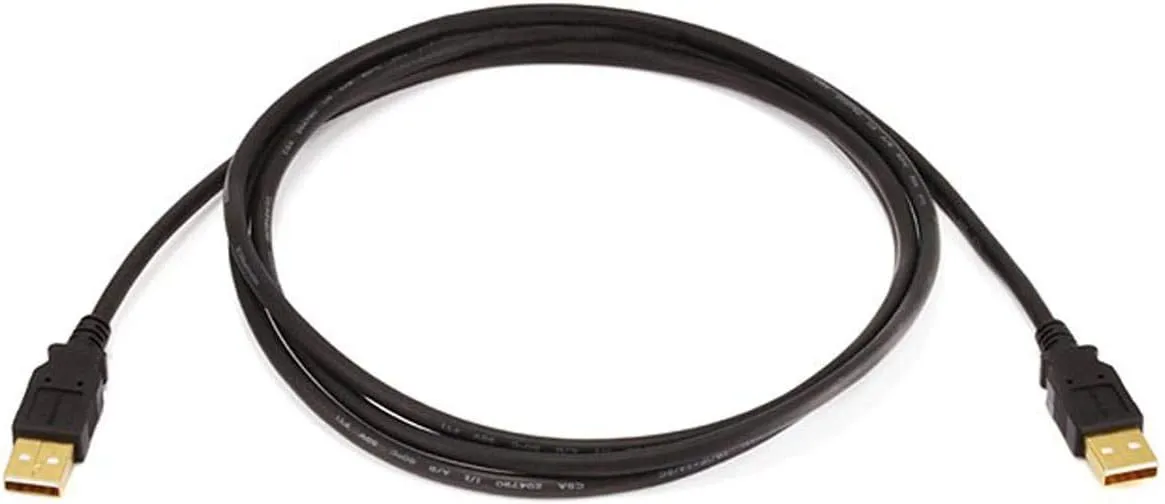 Monoprice USB 2.0 Type-A Male to Type-A Male Cable, Gold Plated, 28/24AWG