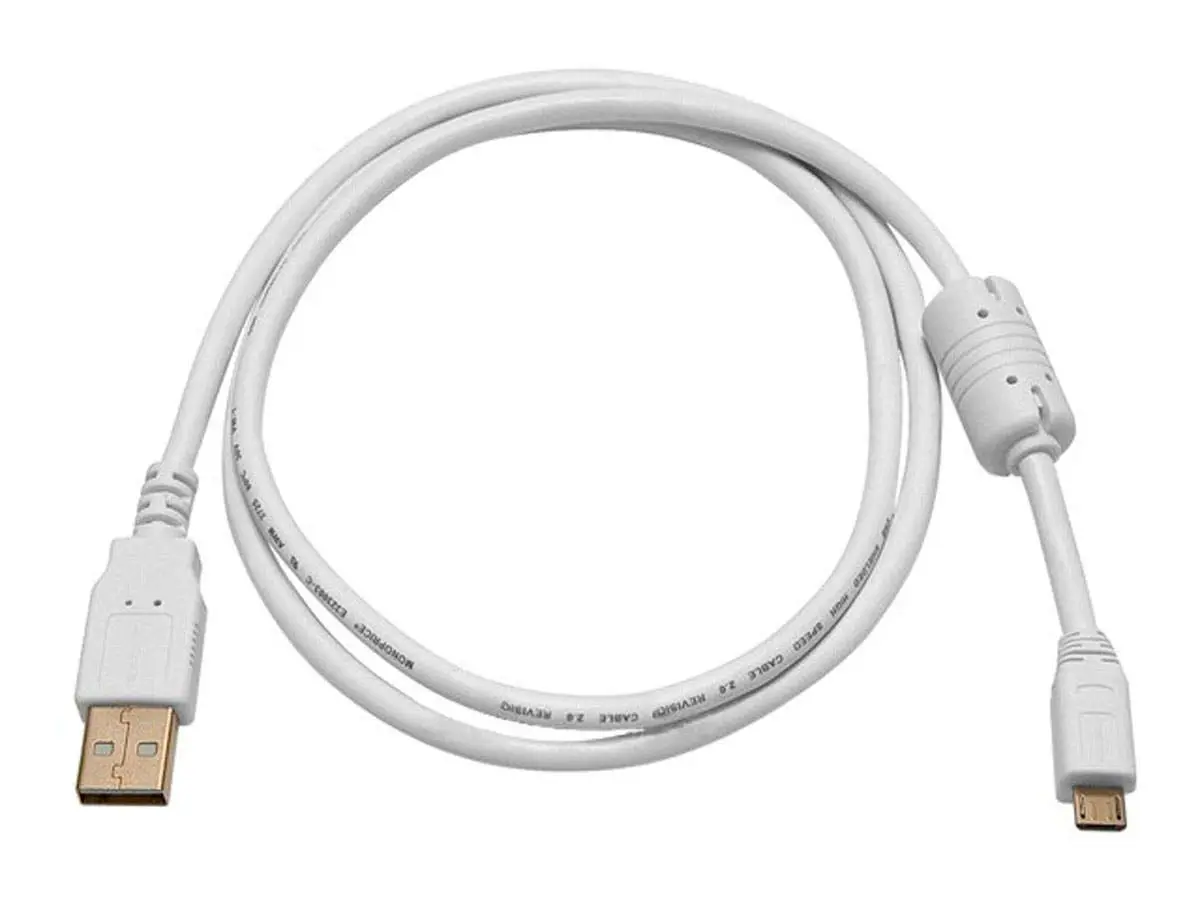 Monoprice USB 2.0 A to Micro 5-pin Cable, 28/24AWG, Gold-Plated