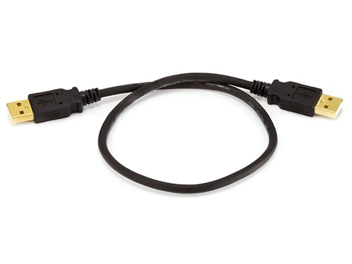 Monoprice USB 2.0 Type-A Male to Type-A Male Cable, Gold Plated, 28/24AWG