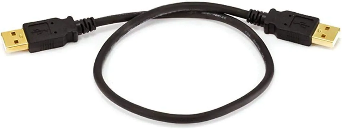 Monoprice USB 2.0 Type-A Male to Type-A Male Cable, Gold Plated, 28/24AWG