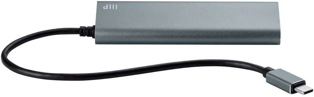 Monoprice 4 Port USB-C Hub - Aluminum, SuperSpeed Transfer Rates, Compatible With Apple MacBook, Google Chromebook & More