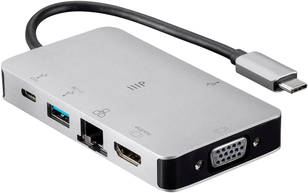 Monoprice USB-C to HDMI Adapter - Resolution up to 4k@60hz, Aluminum Alloy Shell, Gray - Consul Series