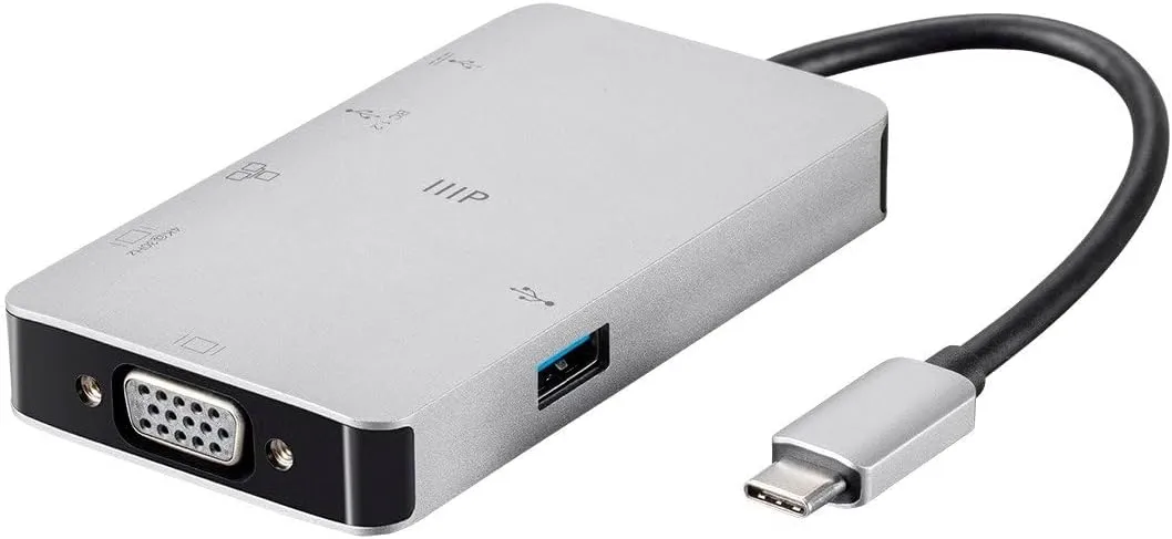 Monoprice USB-C to HDMI Adapter - Resolution up to 4k@60hz, Aluminum Alloy Shell, Gray - Consul Series