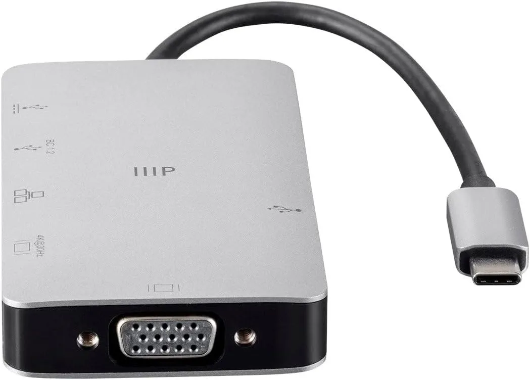 Monoprice USB-C to HDMI Adapter - Resolution up to 4k@60hz, Aluminum Alloy Shell, Gray - Consul Series