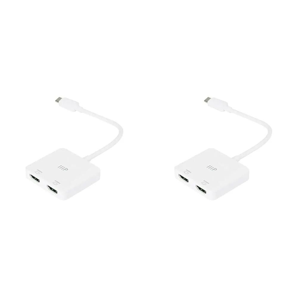 Monoprice USB-C to Dual 4K HDMI Adapter (Dual 4K@60Hz) for Samsung Galaxy S9/S9+, MacBook Air2020-2018