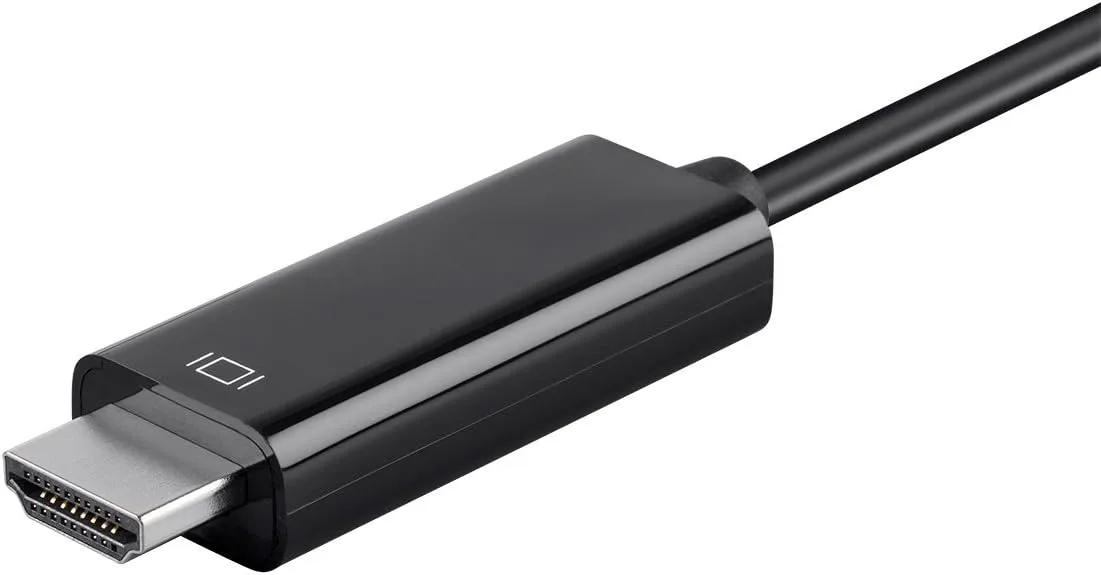 Monoprice USB Type-C 3.1 to HDMI Cable - 5Gbps, 4K@30Hz, Mirror or Expand You PC Display, Plug-n-Play, 6 Feet, Black