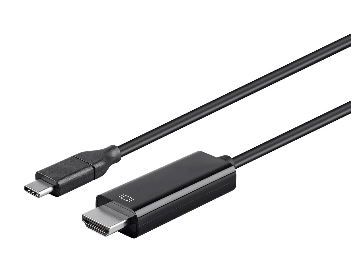 Monoprice USB Type-C 3.1 to HDMI Cable - 5Gbps, 4K@30Hz, Mirror or Expand You PC Display, Plug-n-Play, 6 Feet, Black