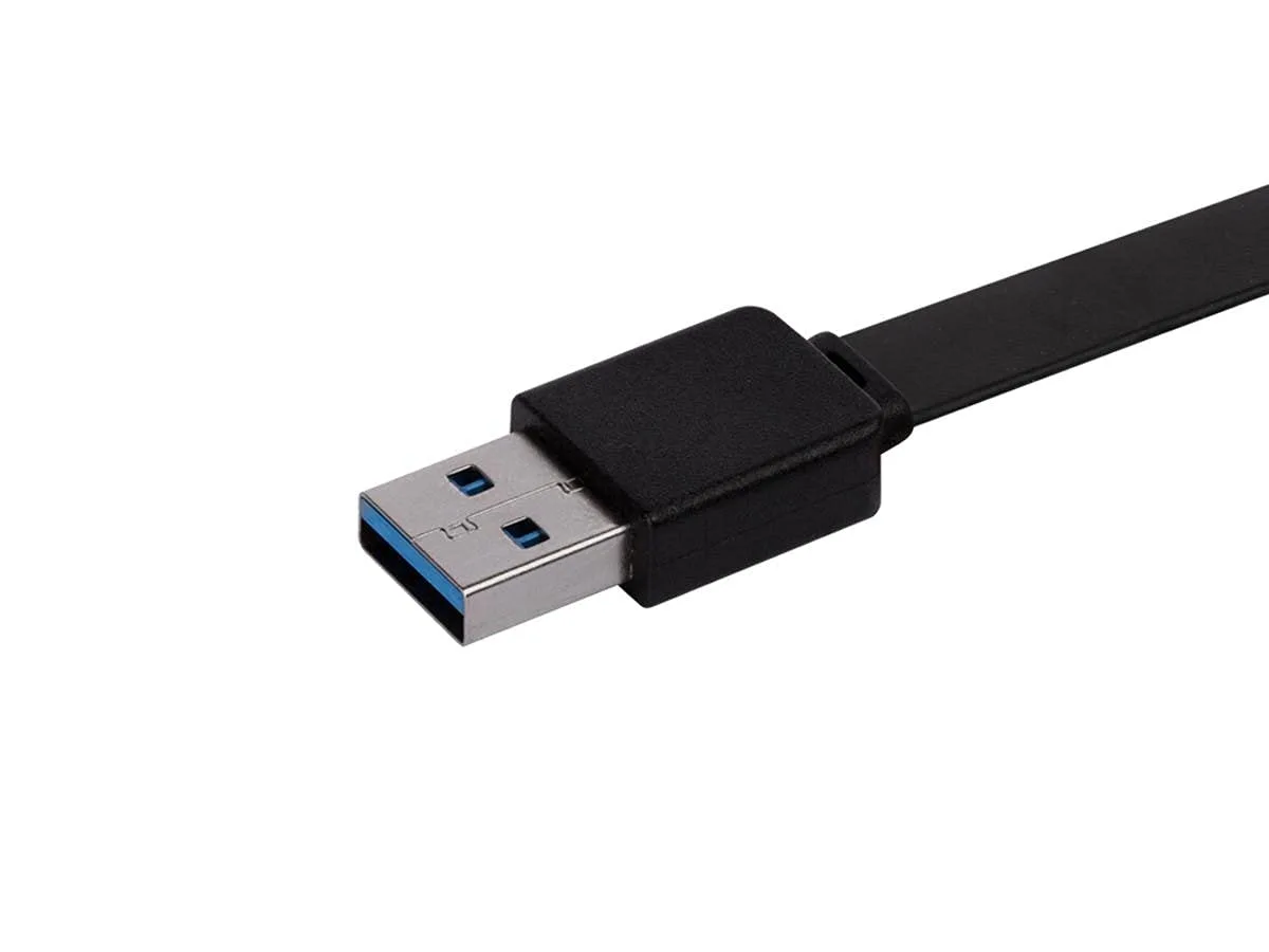 Monoprice Flat USB Type-C to Type-A 3.2 Gen1 Charge and Sync Cable - 5Gbps, 3 Amp Charging, Reversible Connector