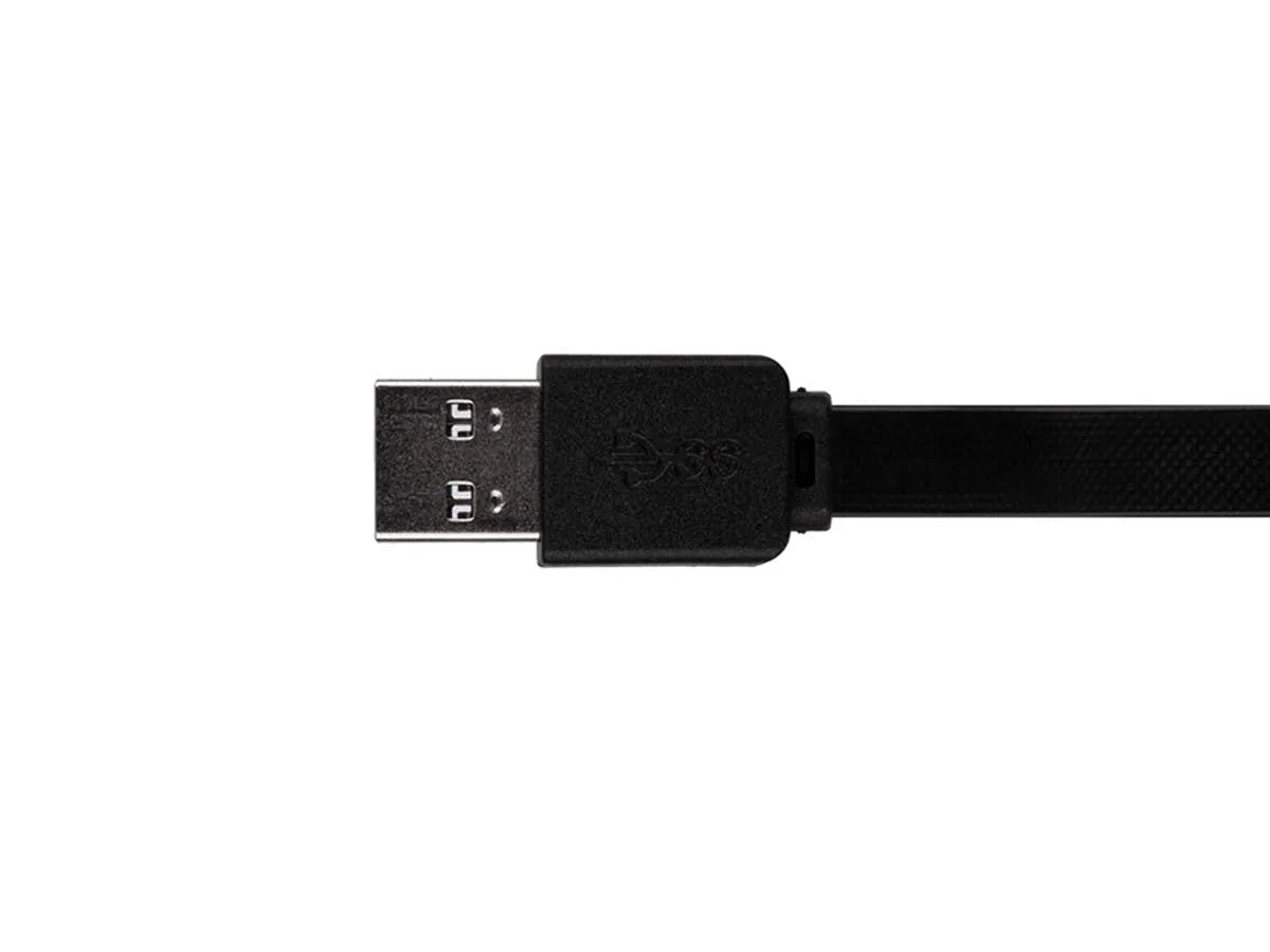 Monoprice Flat USB Type-C to Type-A 3.2 Gen1 Charge and Sync Cable - 5Gbps, 3 Amp Charging, Reversible Connector