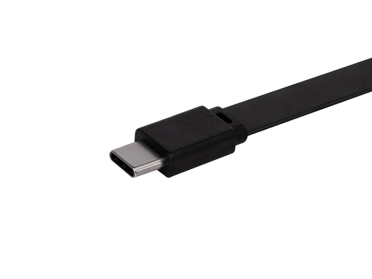 Monoprice Flat USB Type-C to Type-A 3.2 Gen1 Charge and Sync Cable - 5Gbps, 3 Amp Charging, Reversible Connector