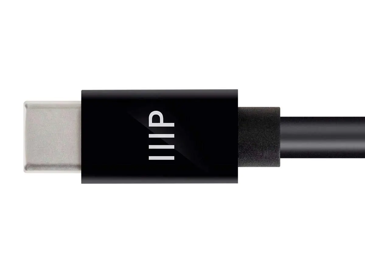 Monoprice Charge and Sync Type-C to Type-C Cable - 6 Feet - Black, USB 2.0, TPE Jacket, Up to 5A/100W