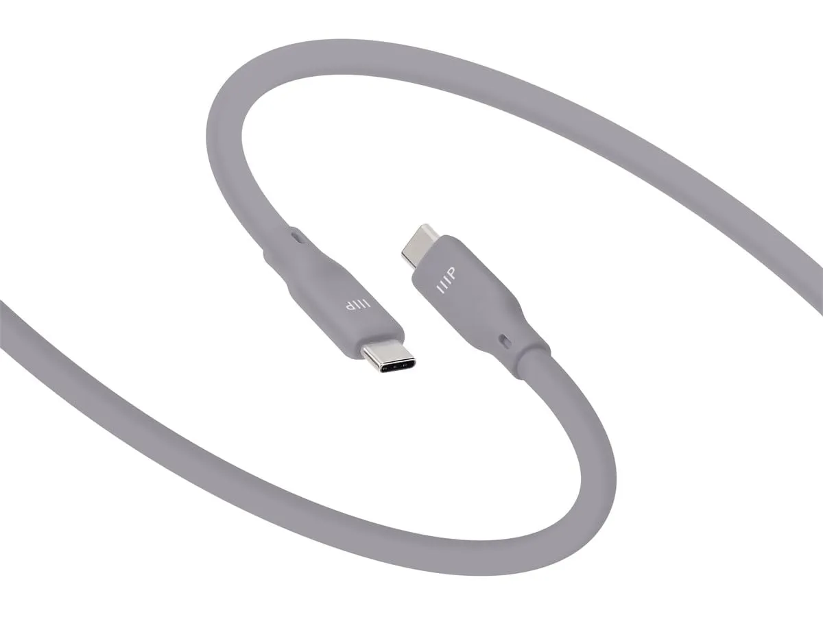 Monoprice USB4 Gen 2 Silicone Cable 6ft Gray
