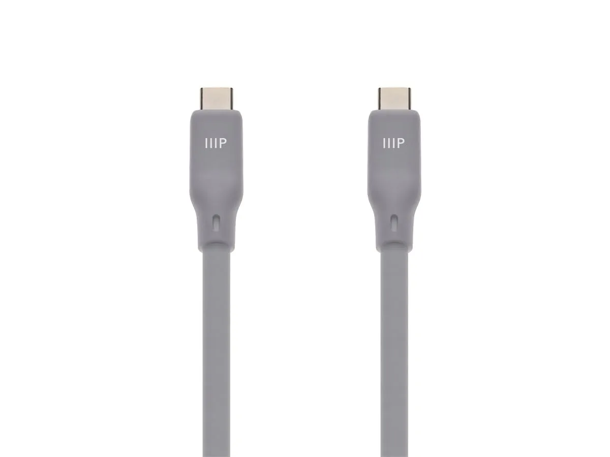 Monoprice USB4 Gen 2 Silicone Cable 6ft Gray