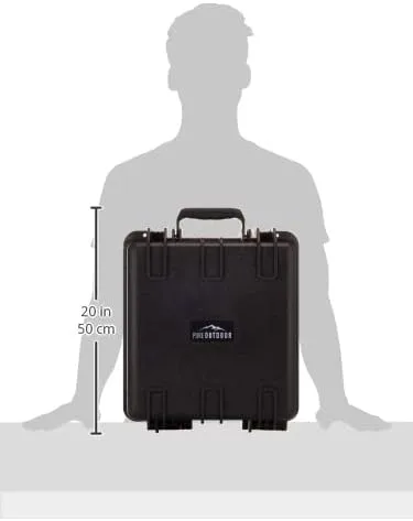Monoprice Weatherproof/Shockproof Hard Case - Black Ip67 Level Dust and Water Protection Up to 1 Meter Depth