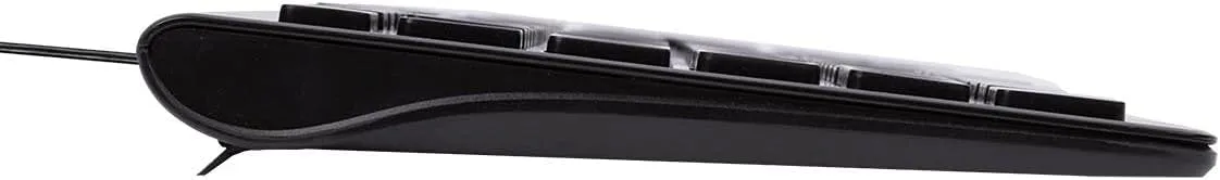 Monoprice Low-Profile Spill-Resistant Silent Keyboard – Membrane Water-Resistant Coating 10 Million Keystrokes