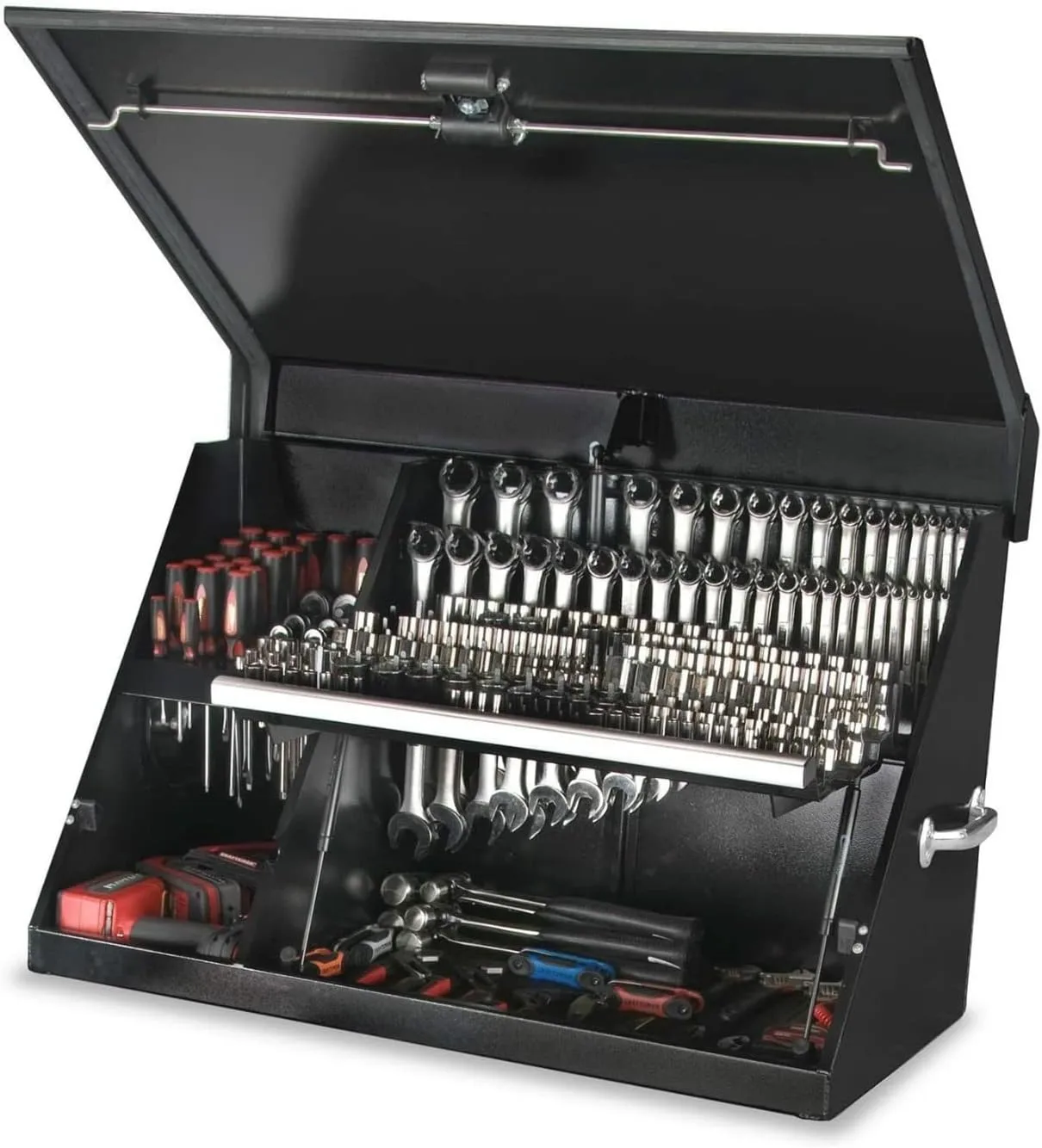 Montezuma XL450B 36-Inch Triangle Toolbox, 16-Gauge, Black