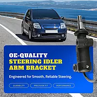 MOOG Front Radius Arm Bushing Kit - Heavy Duty Arm Mount - Idler Bracket & Steering Gear Idler - Wear Resistant Replacement Steering Bracket