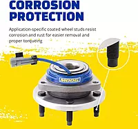 MOOG Front Rear Wheel Bearing & Hub Assembly - Front Wheel Hub Direct Replacement - Easy Install - With Rust Protection