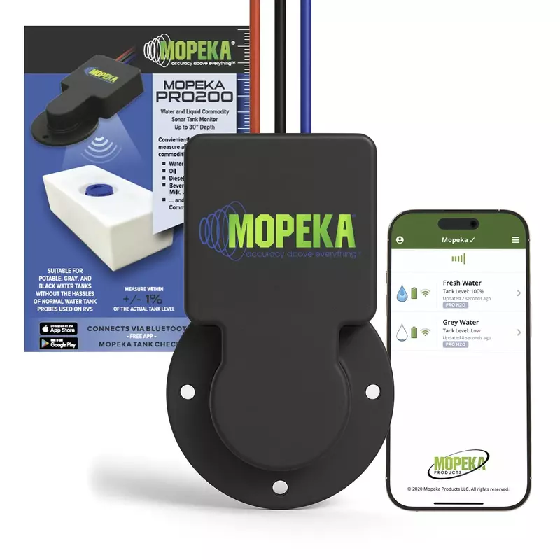 Mopeka Pro200 - Bluetooth & Wired Ultrasonic Sensor for Non-Pressurized Tanks
