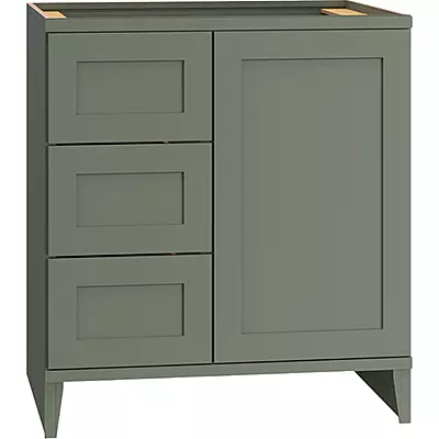 Omni Sink Double Door 3 Drawer Base 30 - Rosemary-Left