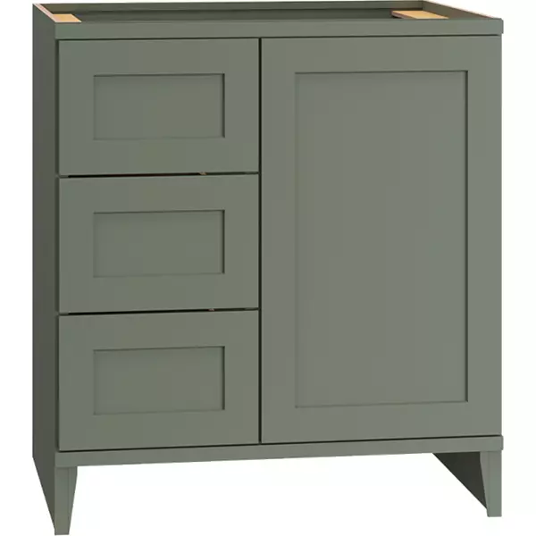 Omni Sink Double Door 3 Drawer Base 30 - Rosemary-Left