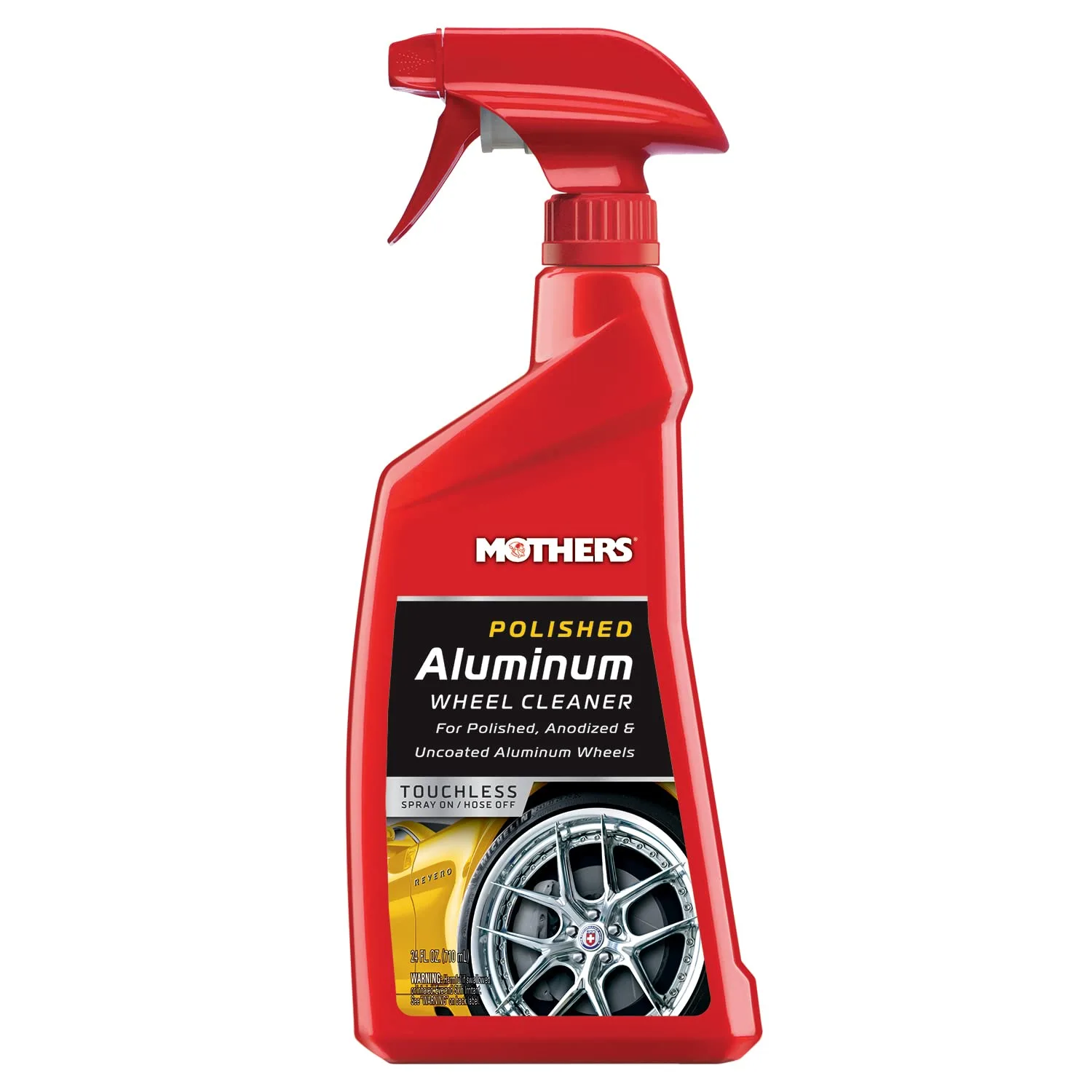 Mothers Polished Aluminum Wheel Cleaner, 24 oz. — Safely Cleans Uncoated Polished Aluminum & Anodized Wheels (06024)