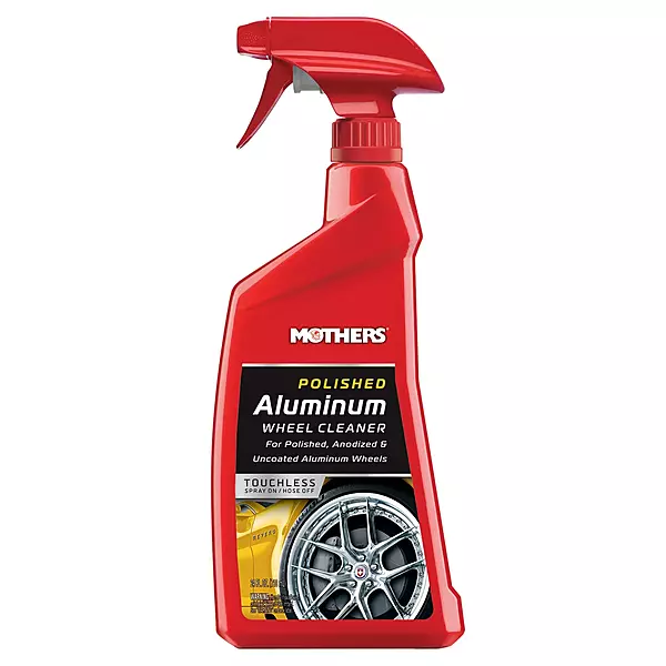 Mothers Polished Aluminum Wheel Cleaner, 24 oz. — Safely Cleans Uncoated Polished Aluminum & Anodized Wheels (06024)