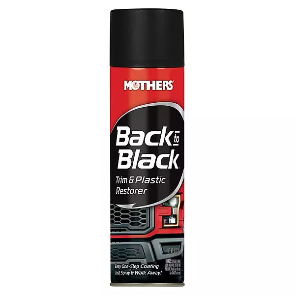 Mothers Back-to-Black Trim & Plastic Restorer, 10 oz. Aerosol — Removes Oxidation, Dirt & Wax Residue – Restores Faded Trim & Provides Long-Lasting Protection (06110)