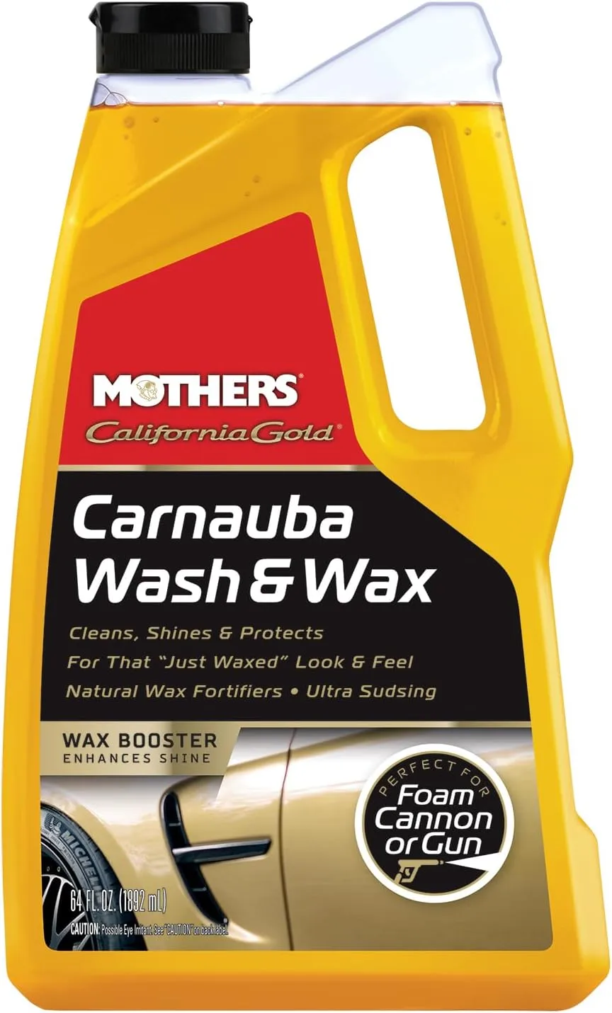 Mothers 05674 California Gold Carnauba Wash & Wax, 64 oz. 64 Fl Oz (Pack of 1)