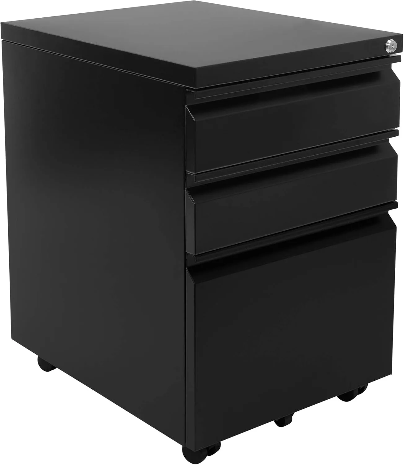 Mount-It! 3 Drawer Mobile File Cabinet with Lock and Wheels