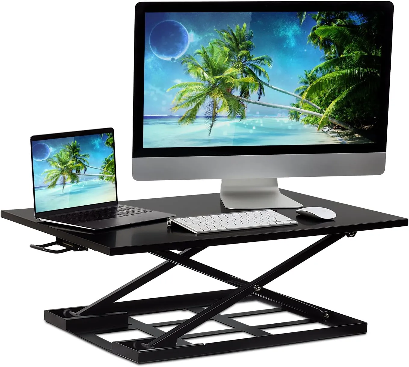 Mount-It! Standing Desk Converter, Height Adjustable Sit Stand Desk, 32x22 Inch Preassembled Stand Up Desk Converter