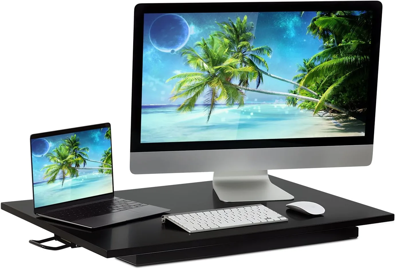 Mount-It! Standing Desk Converter, Height Adjustable Sit Stand Desk, 32x22 Inch Preassembled Stand Up Desk Converter
