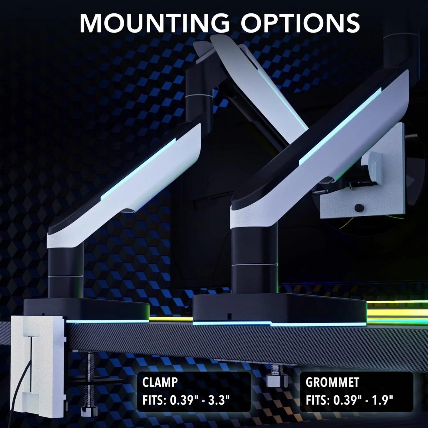 Mount-It! Heavy-Duty Ultrawide Monitor Arm up to 49" / 44 lb for Samsung Odyssey G9