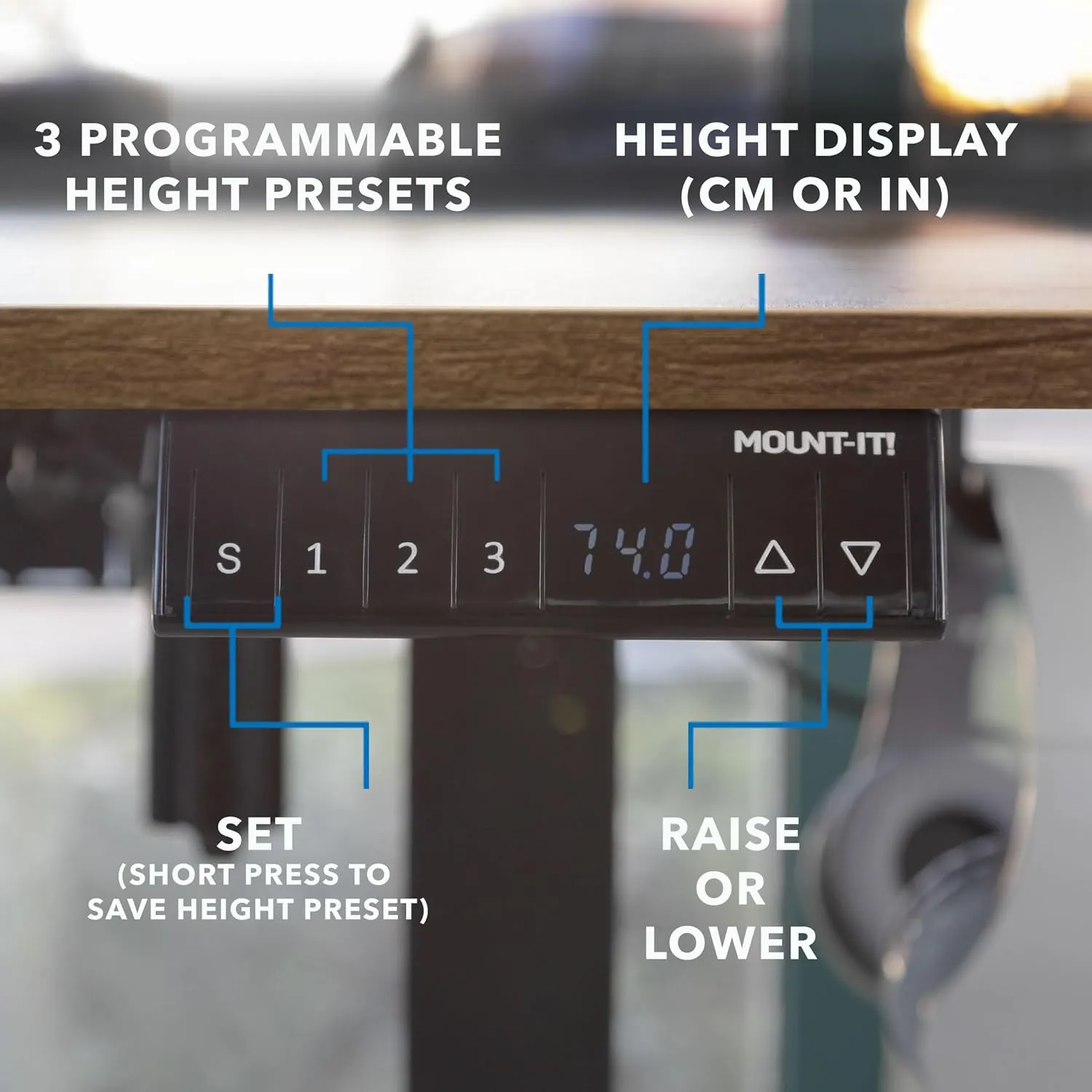 Mount-It! L Shaped Electric Standing Desk - Large Adjustable Corner Sit-Stand Desk