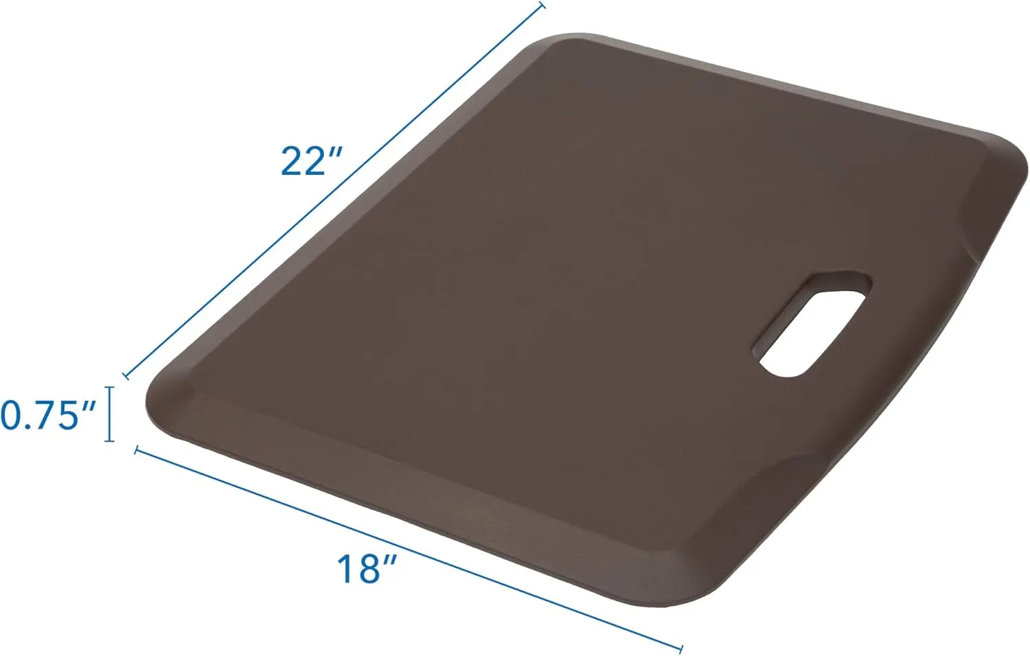 Mount-It! Standing Desk Floor Mat | Brown Standing Comfort Mat for Standing Desk, Home, Office, Kitchen