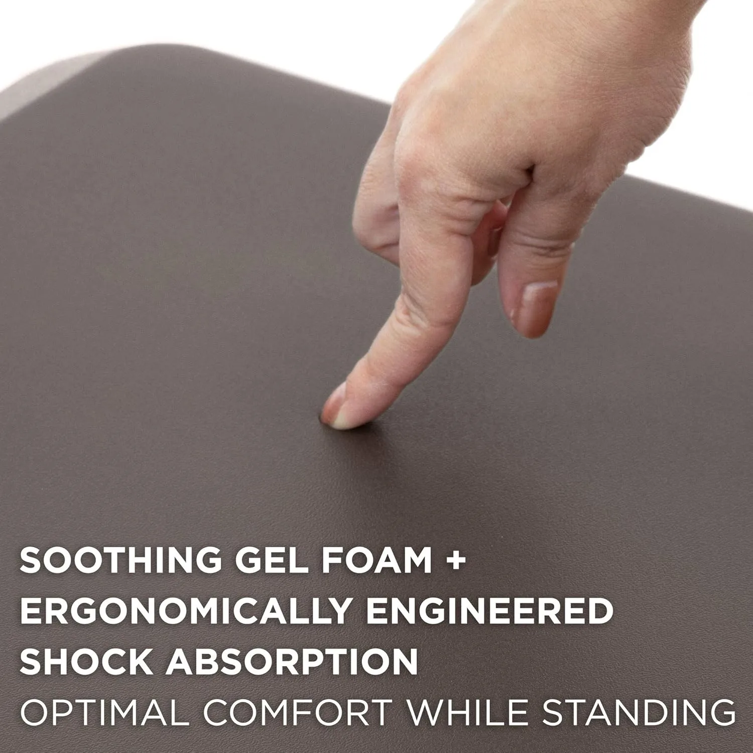 Mount-It! Standing Desk Floor Mat | Brown Standing Comfort Mat for Standing Desk, Home, Office, Kitchen