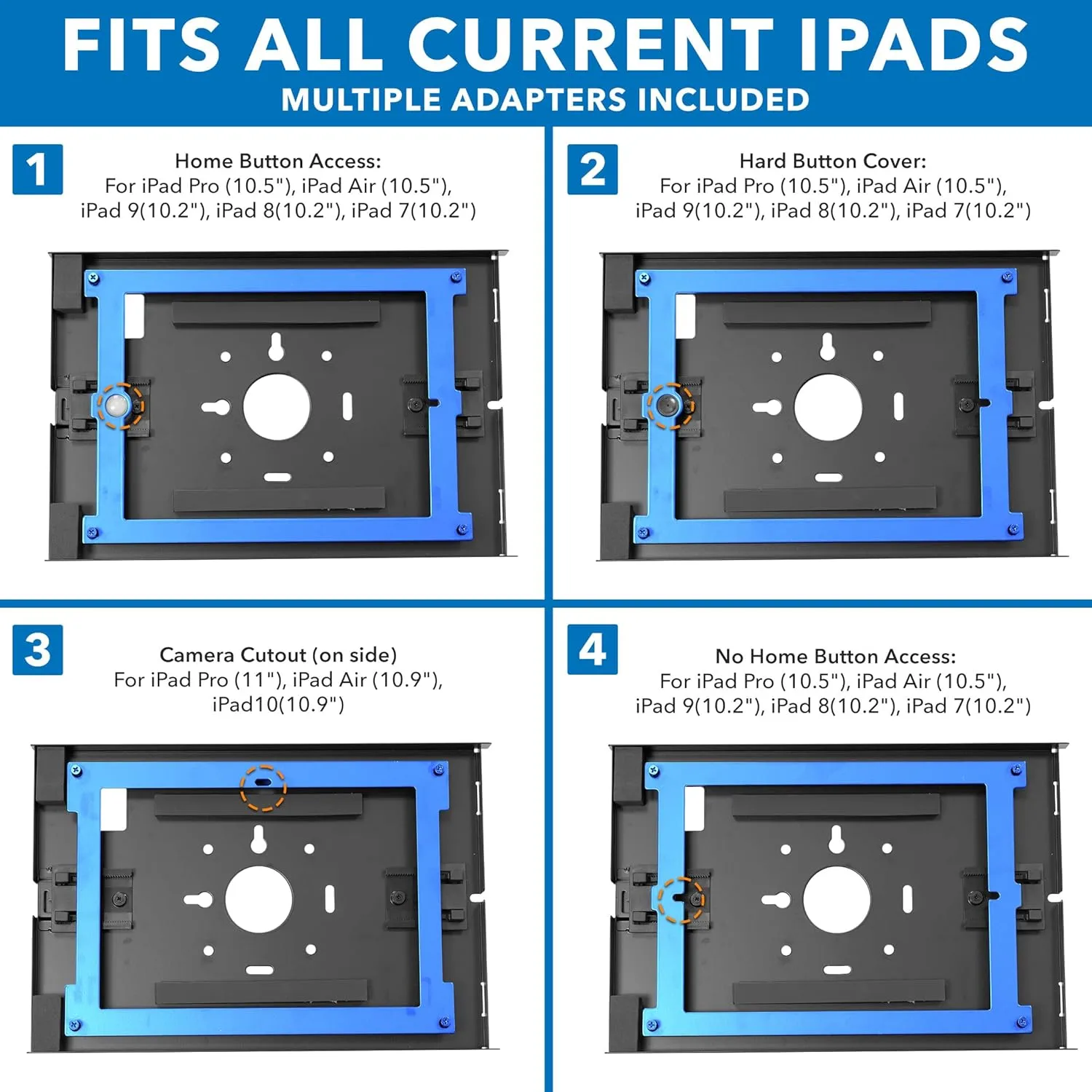 Mount-It! Anti-Theft Tablet Kiosk Floor Stand Compatible with iPad 10, 9, 8, Pro 11, 10.5, Air 10.5