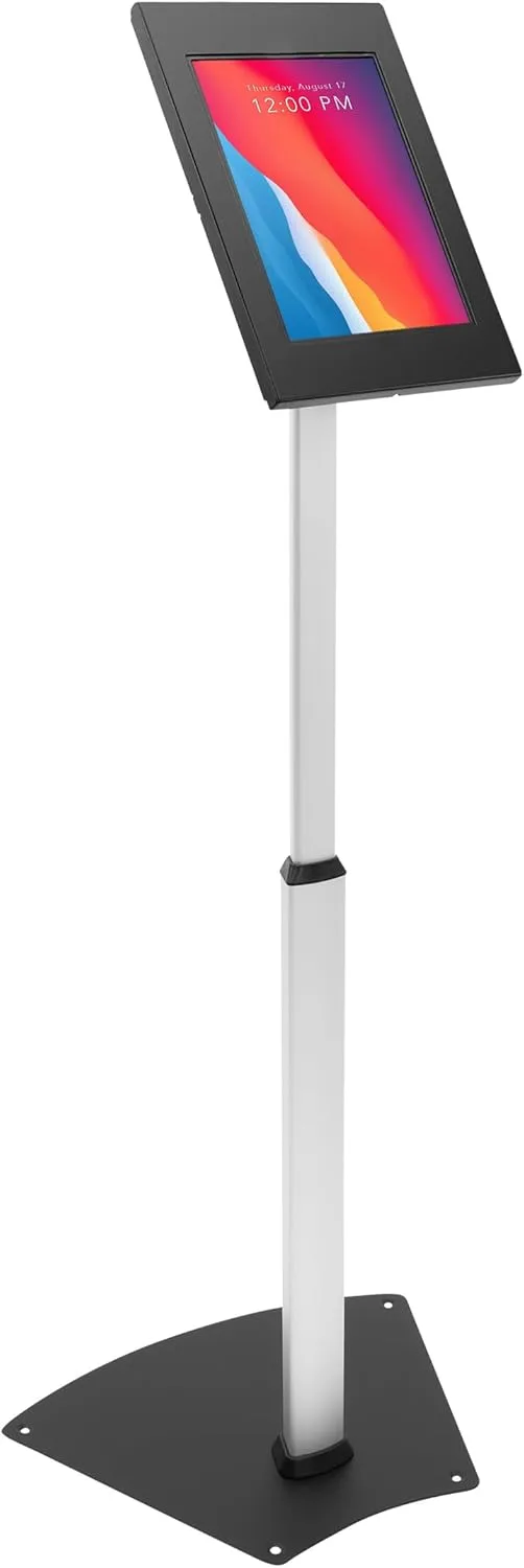 Mount-It! Anti-Theft Tablet Kiosk Floor Stand Compatible with iPad 10, 9, 8, Pro 11, 10.5, Air 10.5