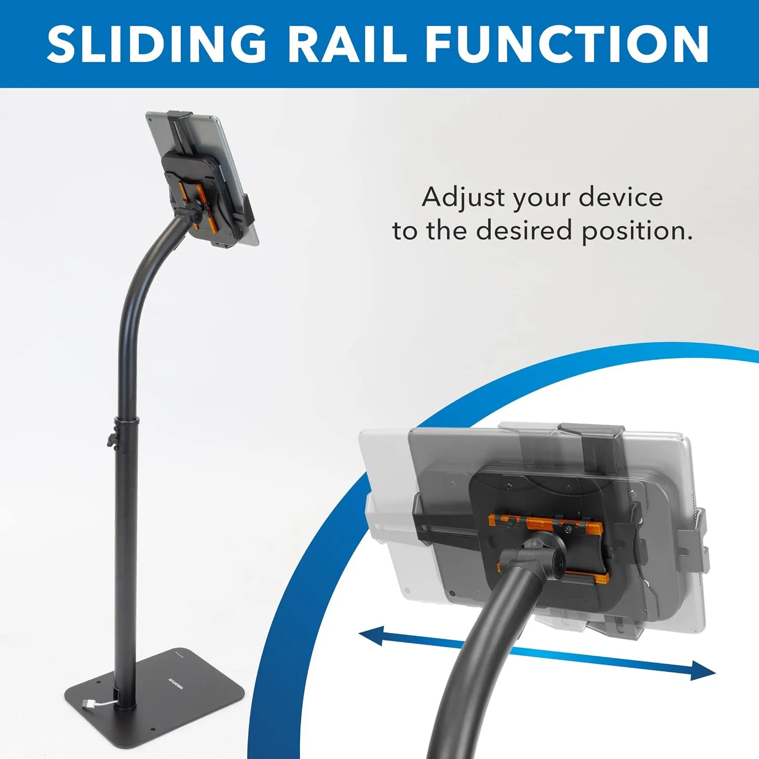 Mount-It! Universal Tablet Kiosk Stand, Anti-Theft Tablet Floor Stand with Lock for Business and Retail Use | Universal Fit