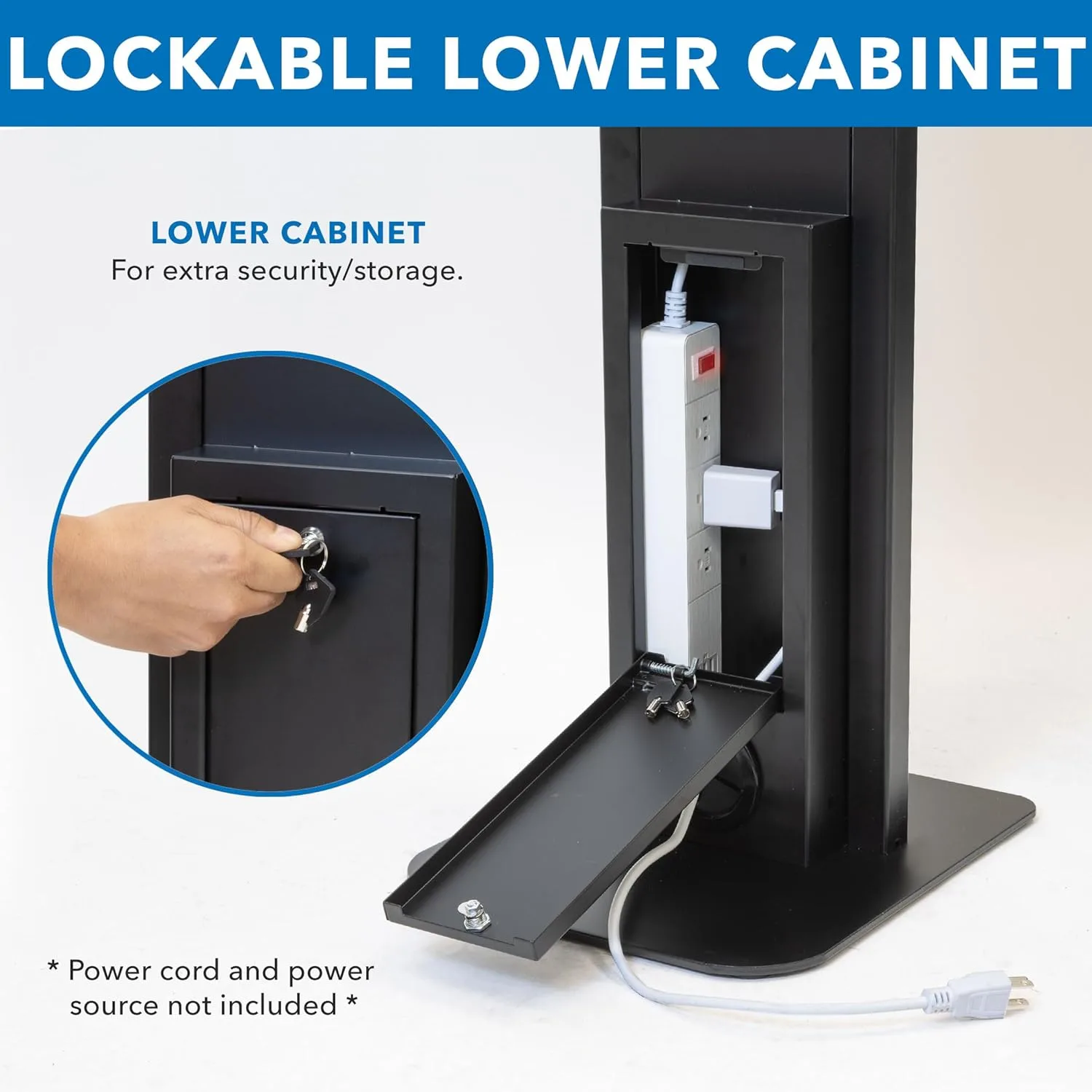 Mount-It! Anti-Theft Tablet Floor Stand Kiosk, Commercial Floor Kiosk with Universal Enclosure