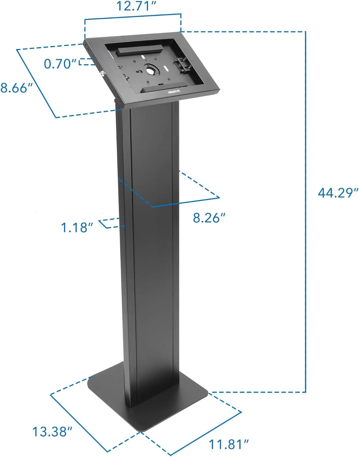 Mount-It! Anti-Theft Tablet Floor Stand Kiosk, Commercial Floor Kiosk with Universal Enclosure