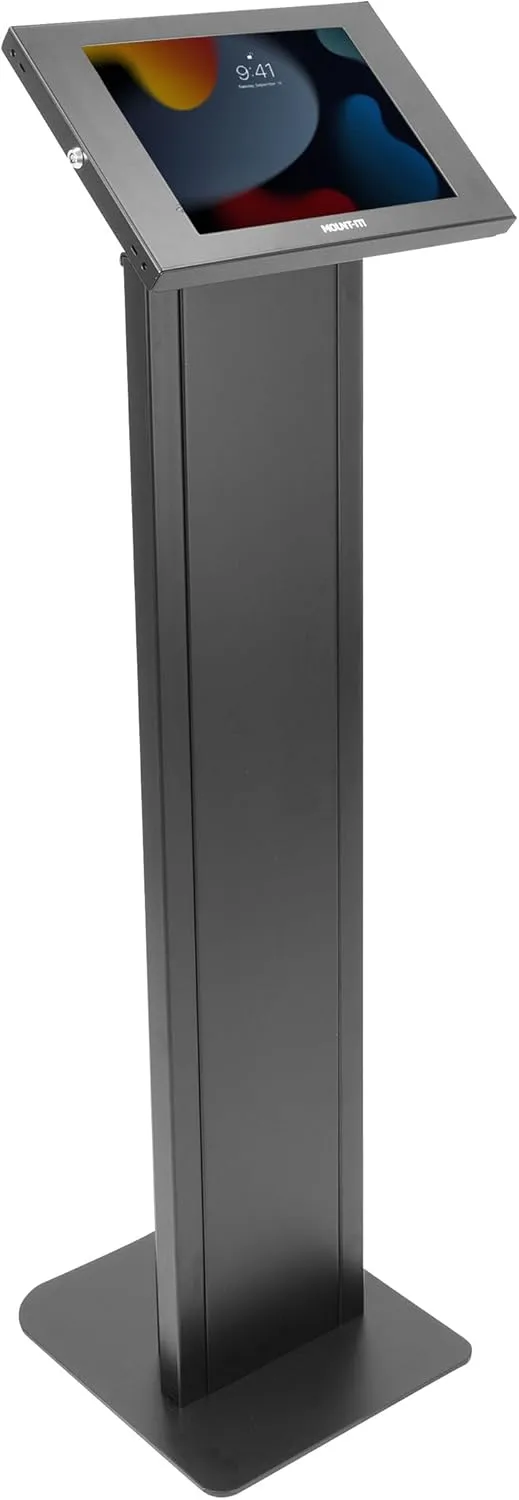 Mount-It! Anti-Theft Tablet Floor Stand Kiosk, Commercial Floor Kiosk with Universal Enclosure