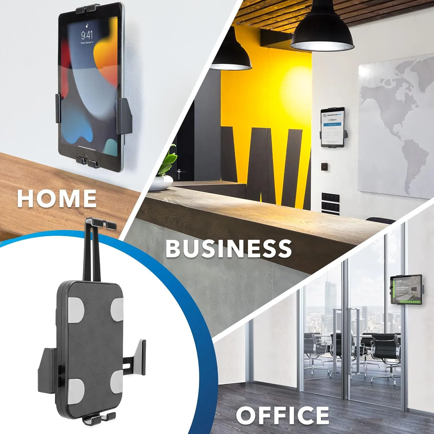 Mount-It! Anti-Theft Tablet Wall Mount | Universal Fit Tablet Kiosk Compatible with 7.9" to 11" Ipad and Samsung Tablets