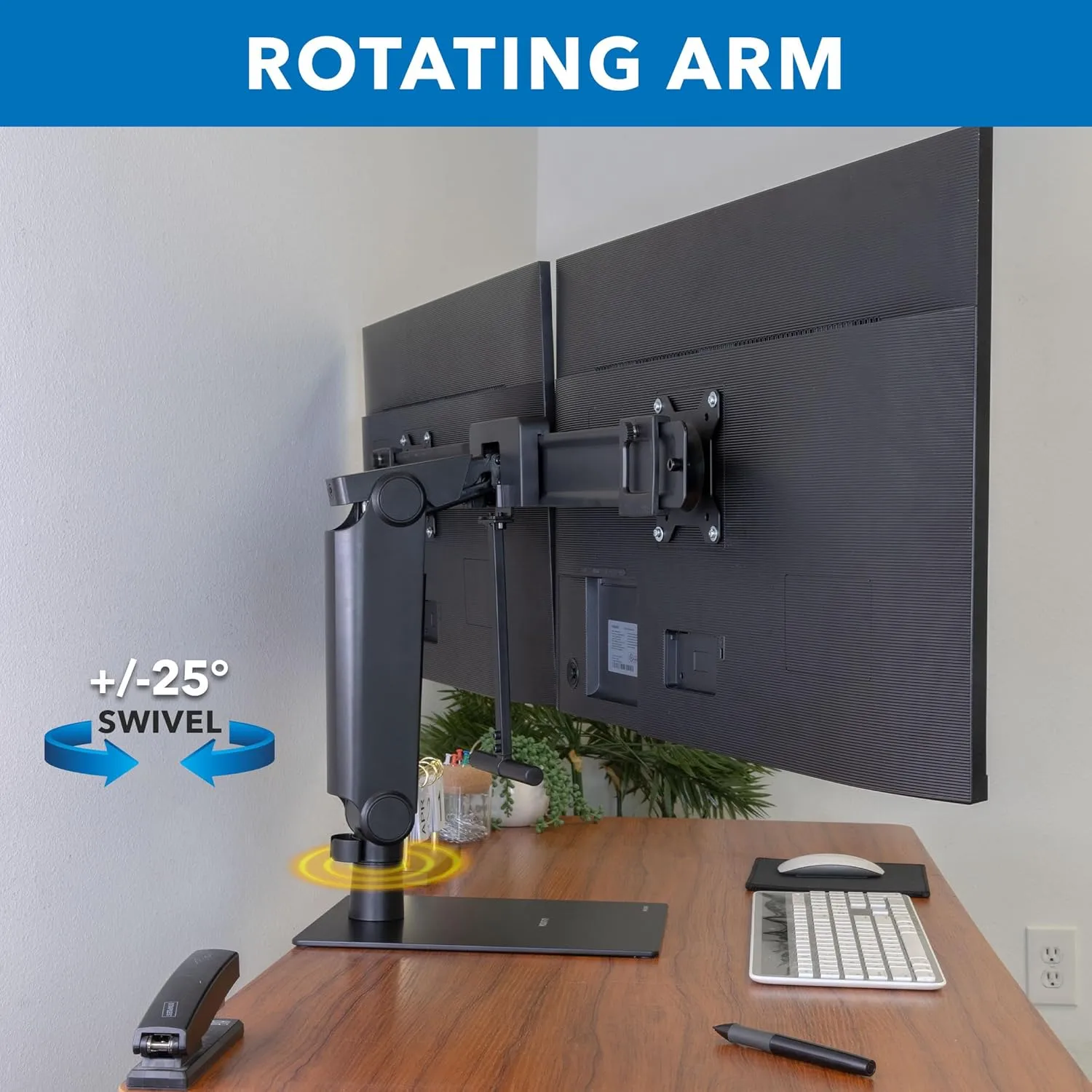 Mount-It! Freestanding Dual Monitor Stand 17" to 32", Height Adjustable