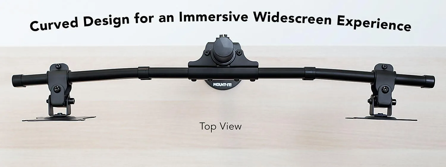 Mount-It! Dual Monitor Mount | Double Monitor Desk Stand Arm | Fits 2 Computer Screens 17 19 20 21 22 24 27 Inch | Two VESA